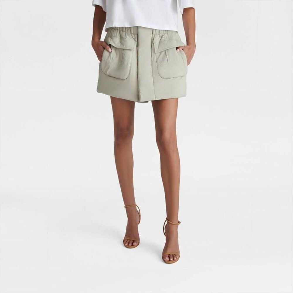 KBB by KAHLANA Women's 'The Duvet Cargo Skirt' - Green M
